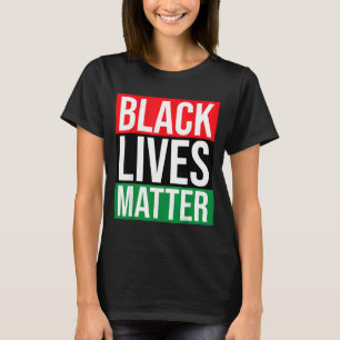 Black Lives Shirt BLM with Pan-African Flag Colour