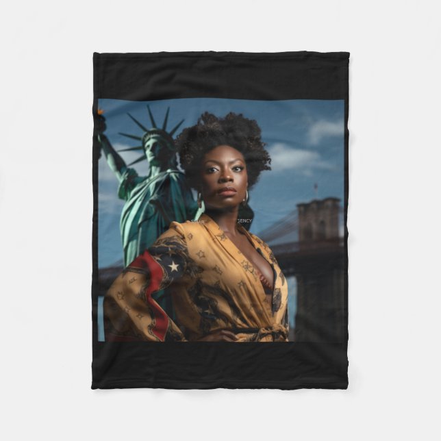 Black Lives Sticker  Fleece Blanket (Front)