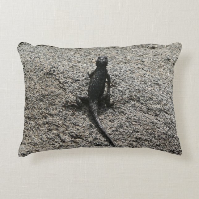 Black Lizard Decorative Cushion (Front)