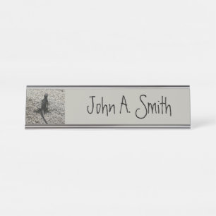 Black Lizard Desk Name Plate