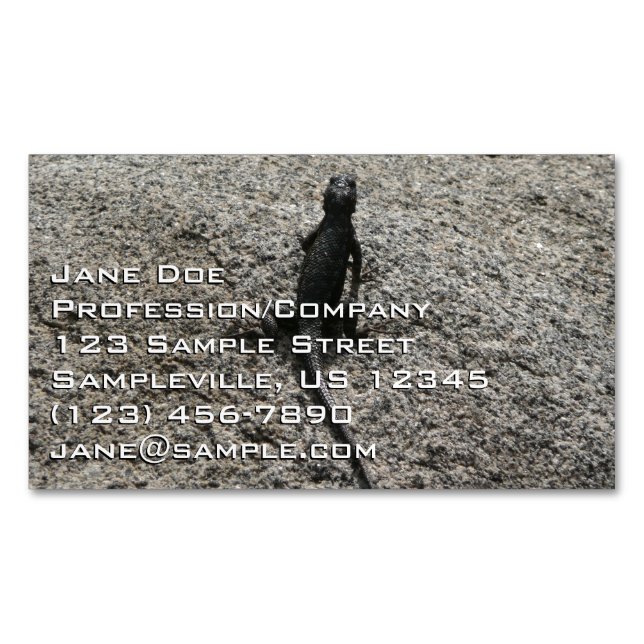 Black Lizard Magnetic Business Card (Front)