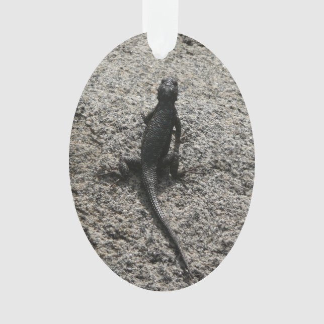 Black Lizard Ornament (Front)