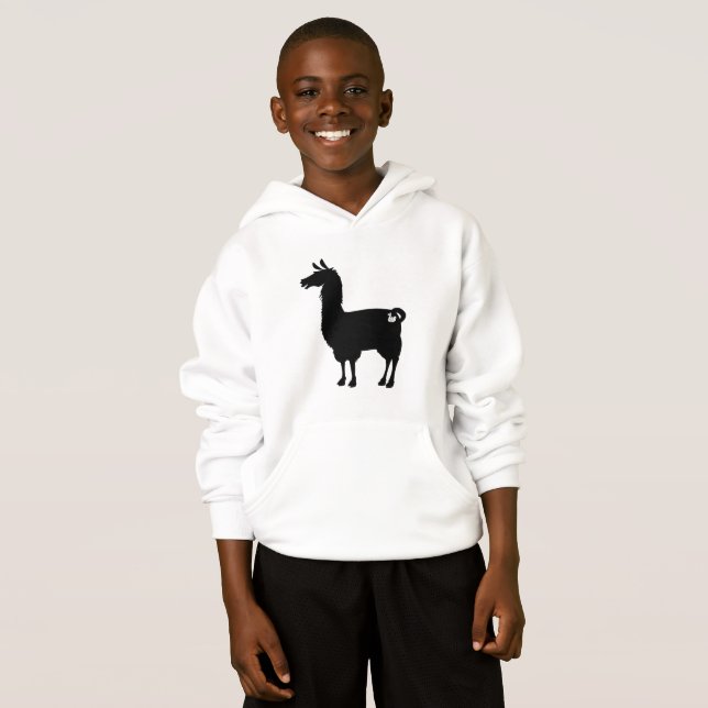 Black Llama Hoodie (Front Full)