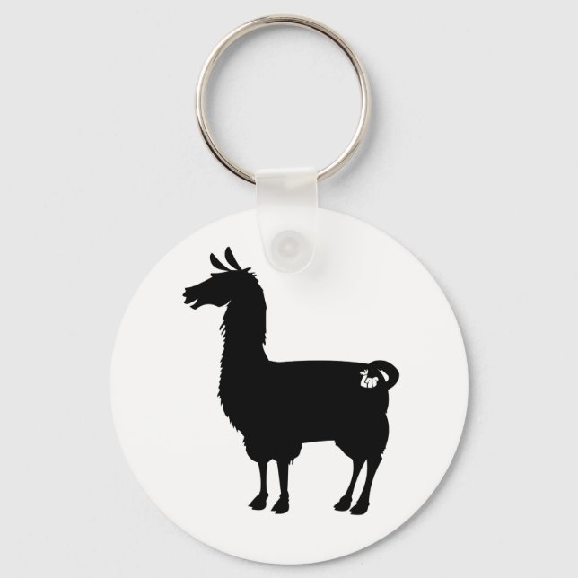Black Llama Keychain (Front)