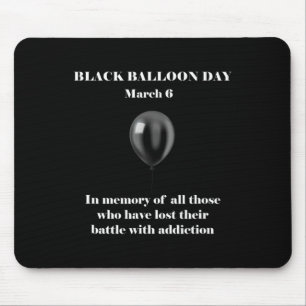 Black Lloon Day Overdose Awareness Addition Mouse Mat