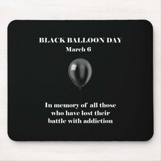 Black Lloon Day Overdose Awareness Addition  Mouse Mat (Front)