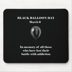 Black Lloon Day Overdose Awareness Addition T Shir Mouse Mat