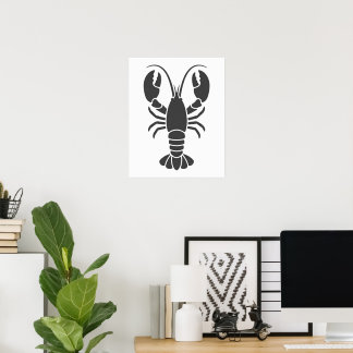 Black Lobster Poster