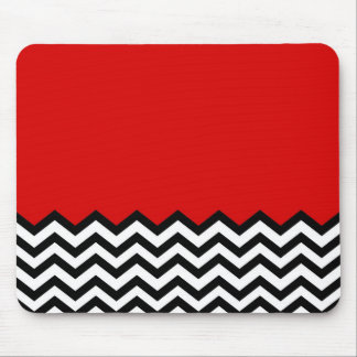 Black Lodge Chevron Red Room Zig Zag Mouse Mat