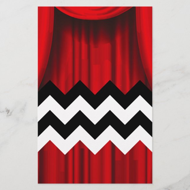 black lodge chevron stationery (Front)