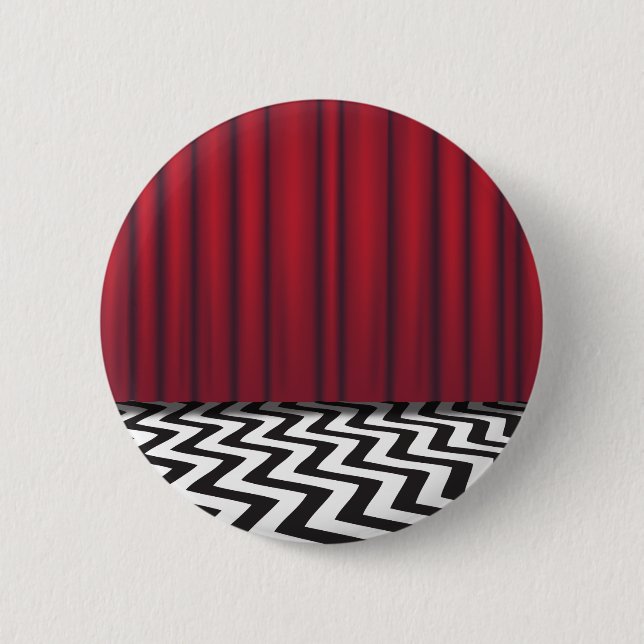 Black Lodge Red Room 6 Cm Round Badge (Front)
