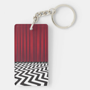 Black Lodge Red Room Double Sided Key Chain