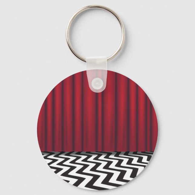 Black Lodge Red Room Key Ring (Front)