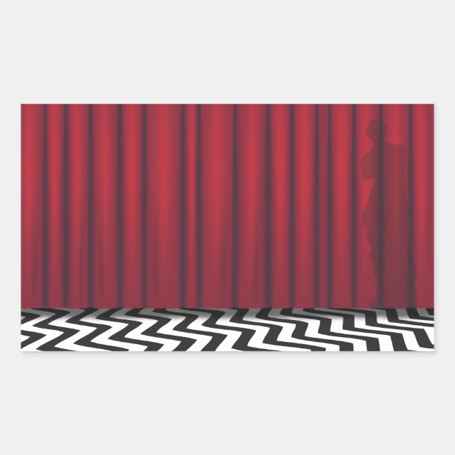 Black Lodge Red Room Rectangular Sticker (Front)