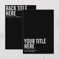 Black logo and text modern sharp invitation card