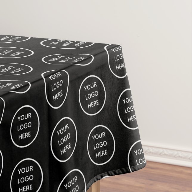 Black Logo Company Business Promotional  Tablecloth (In Situ)