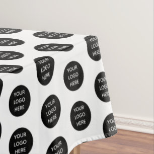 Black Logo Company Business Promotional  Tablecloth