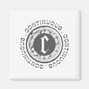Black logo continues magnet