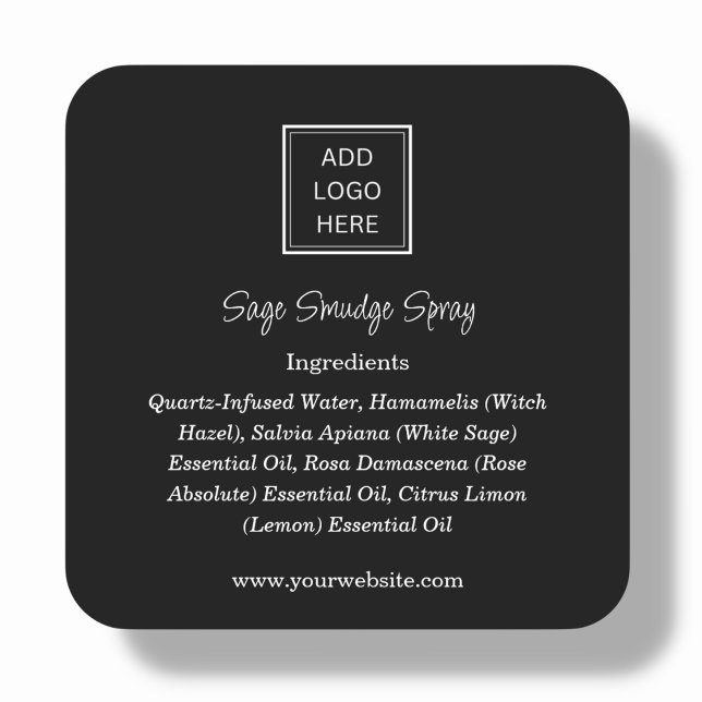 Black | Logo Ingredient Product Labels (Creator Uploaded)