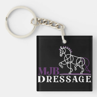 Black logo MJB Dressage Key Ring