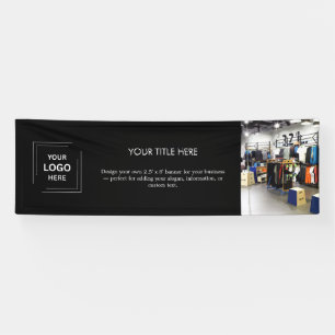 Black Logo   Modern Professional Photo 8' Business Banner