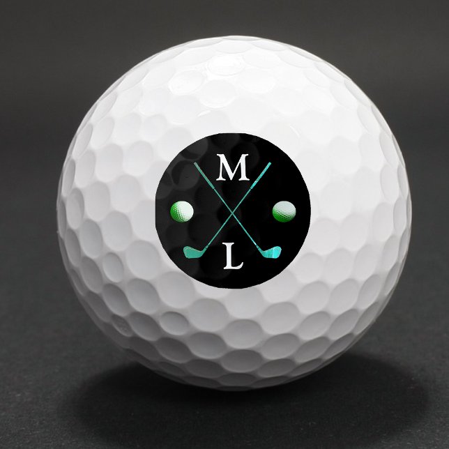 Black Logo Monogram Golf Balls (Creator Uploaded)