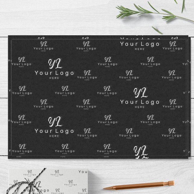 Black Logo pattern Business Brand Simple Packaging Tissue Paper (Creator Uploaded)