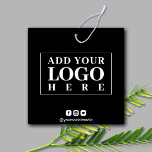 Black Logo Social Media Professional Hang Tag