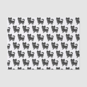 Black Long Coat Chihuahua Cute Dog Pattern Tissue Paper