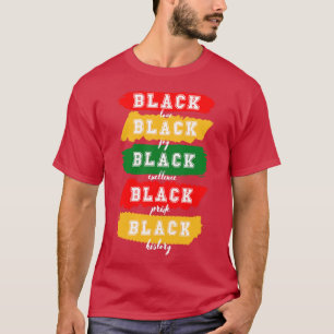 Black love black joy black excellence black pride  T-Shirt