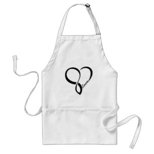 Black Love Heart Apron