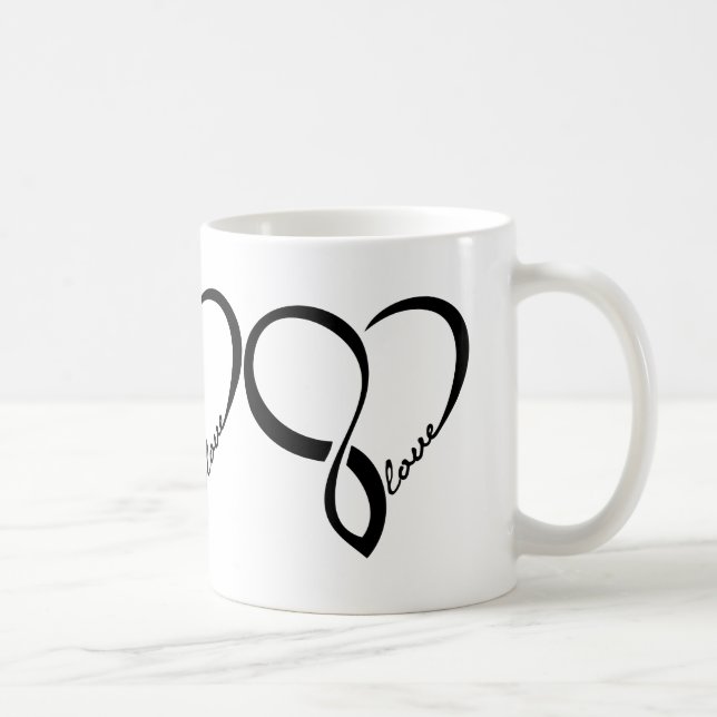 Black Love Hearts Mug (Right)