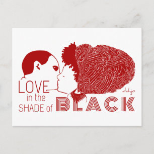 BLACK LOVE in RED Postcard