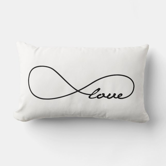 Black Love Infinity Throw Pillow (Front)