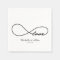 Black Love Infinity Wedding Paper Napkins Set