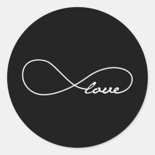 Black Love Infinity Wedding Stickers