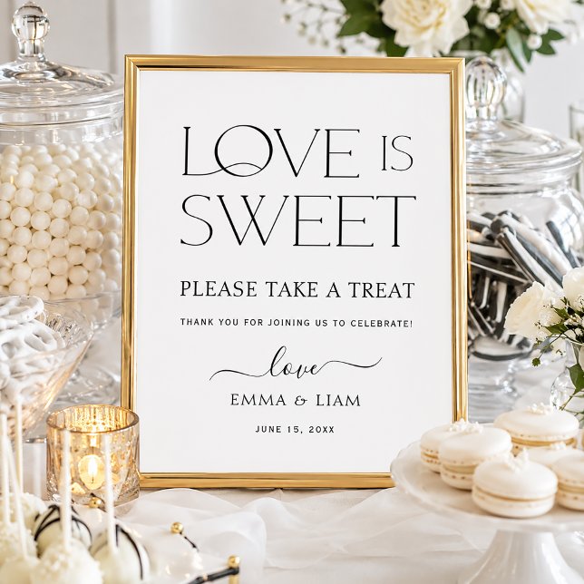 Black Love is Sweet Wedding Favour Table Sign (Creator Uploaded)