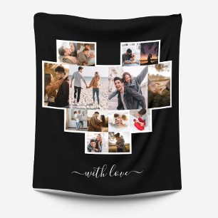 Black Love Photo Collage Fleece Blanket