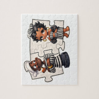 Black Love Street Crown Design Jigsaw Puzzle