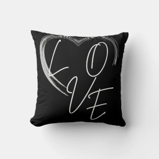 Black Love Throw Pillow