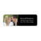 Black Love Wedding Photo Return Address Labels