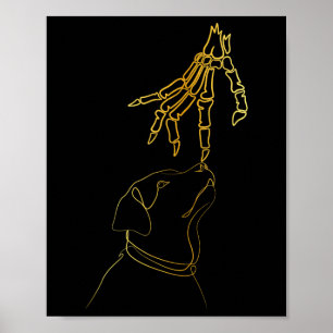 Black Lover Skeleton Hand Funny Halloween 2023  Poster