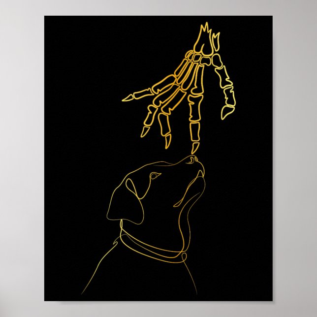 Black Lover Skeleton Hand Funny Halloween 2023  Poster (Front)