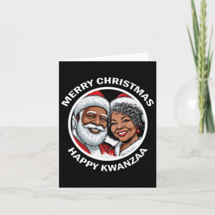 Black Loving Santa Claus And Mrs. Claus Christmas  Card