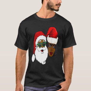 Black Loving Santa Claus and Mrs Claus Ethnic Chri T-Shirt