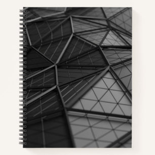 Black Low-Poly Bullet Journal / Lined Notebook