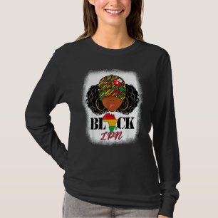 Black Lpn Nurse Messy Bun Pride African Black Hist T-Shirt
