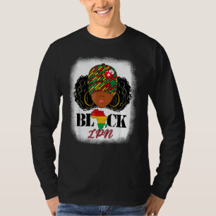 Black Lpn Nurse Messy Bun Pride African Black Hist T-Shirt