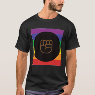 Black LQBTQIA+ Love Wins Rainbow Love Wins Resist  T-Shirt