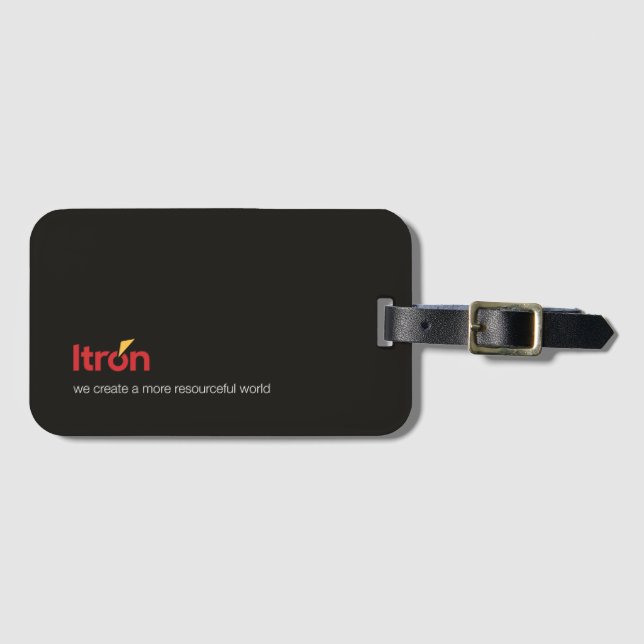 Black Luggage Tag (Front Horizontal)